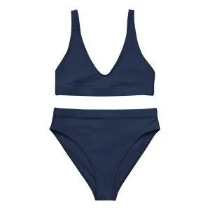 Classic Navy Blue Two Piece High Waisted Bikini from Extremely Stoked