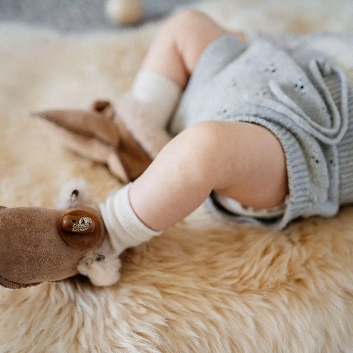 Classic NZ Long Pile Sheepskin Baby Rug