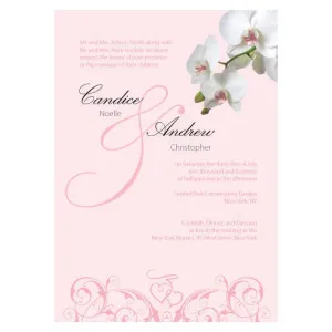 Classic Orchid Invitation Pastel Pink