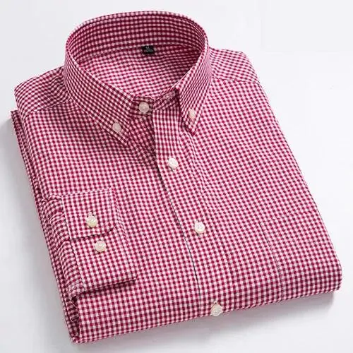 Classic Plaid Casual Versatile Polo Shirt. Unisex