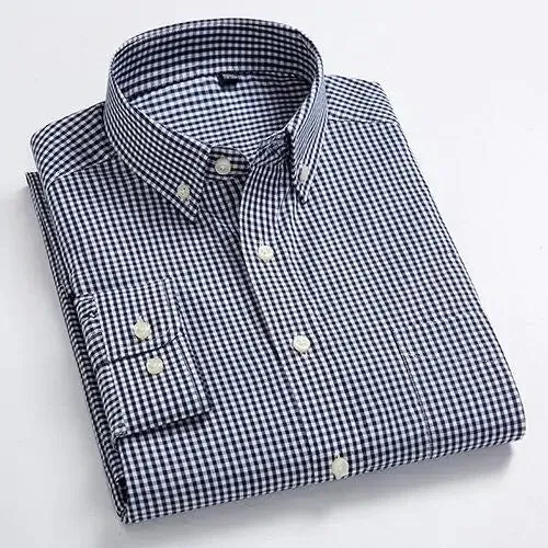 Classic Plaid Casual Versatile Polo Shirt. Unisex