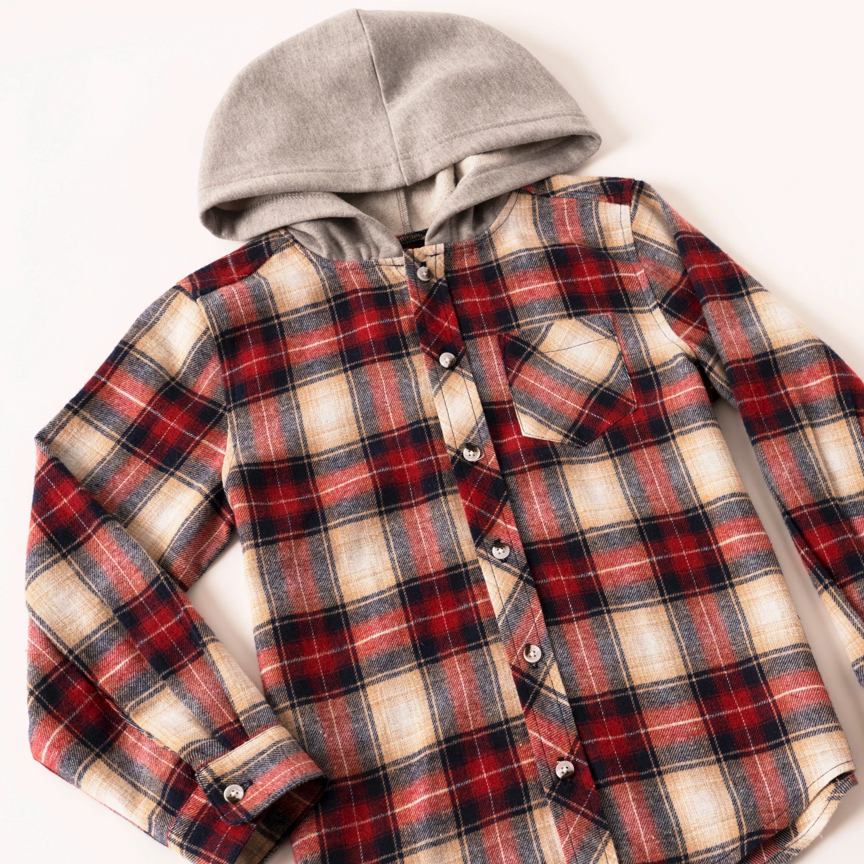 Classic Plaid Hooded Shirt