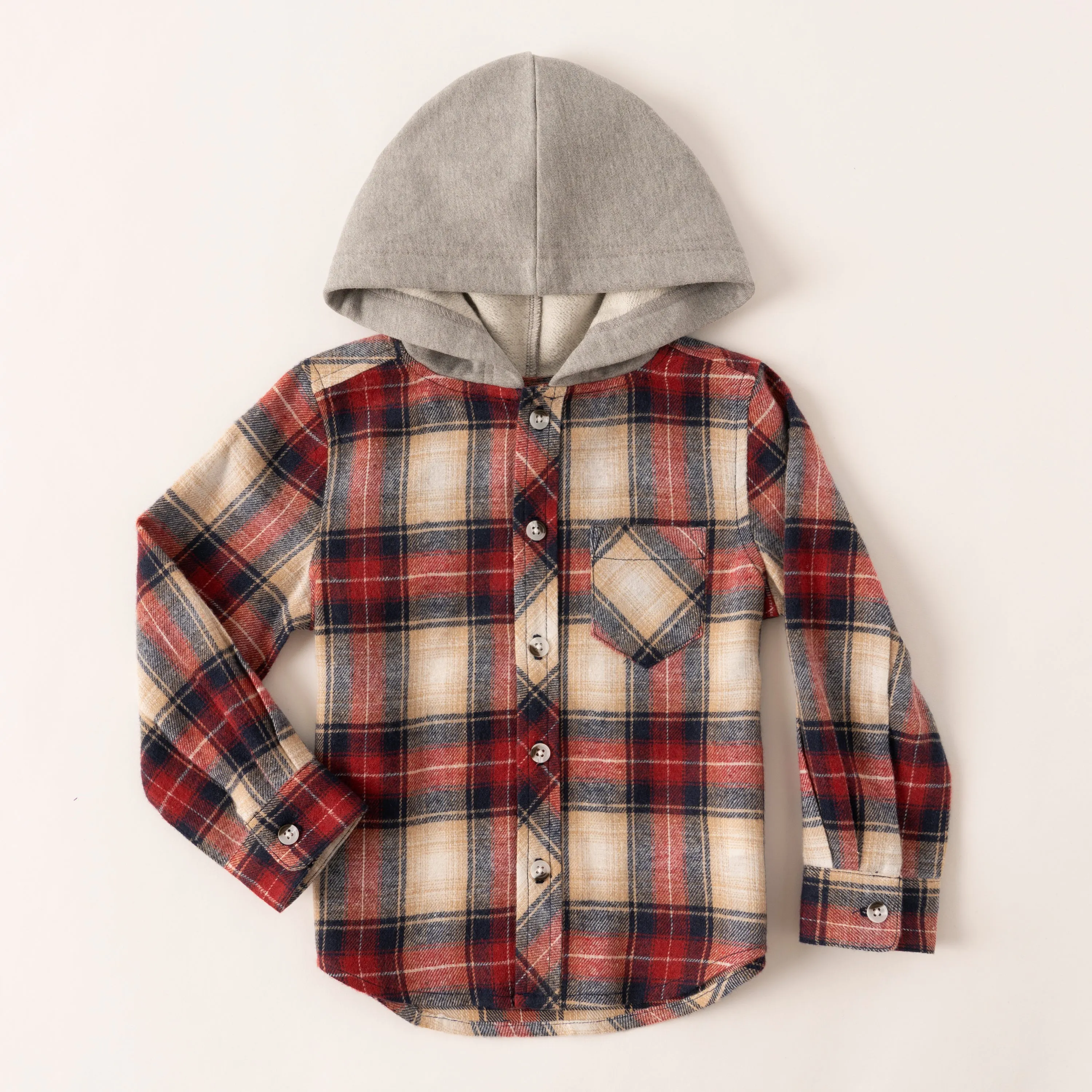 Classic Plaid Hooded Shirt