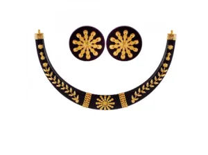 Classic Pola Jewellery Set With 22k Gold Detail