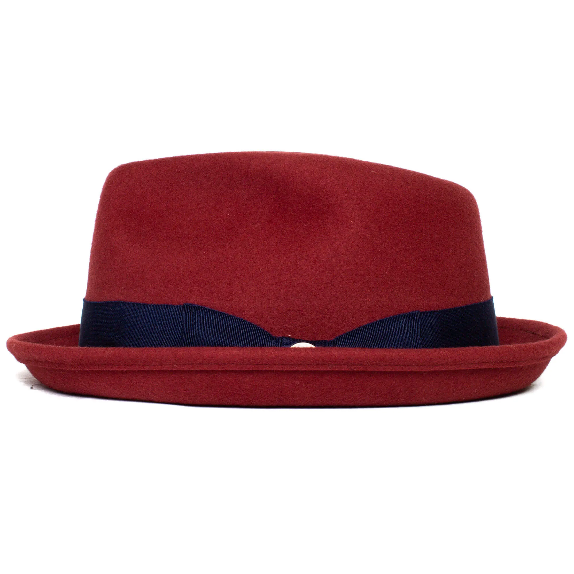 Classic Pork Pie Fedora Hat-Navy