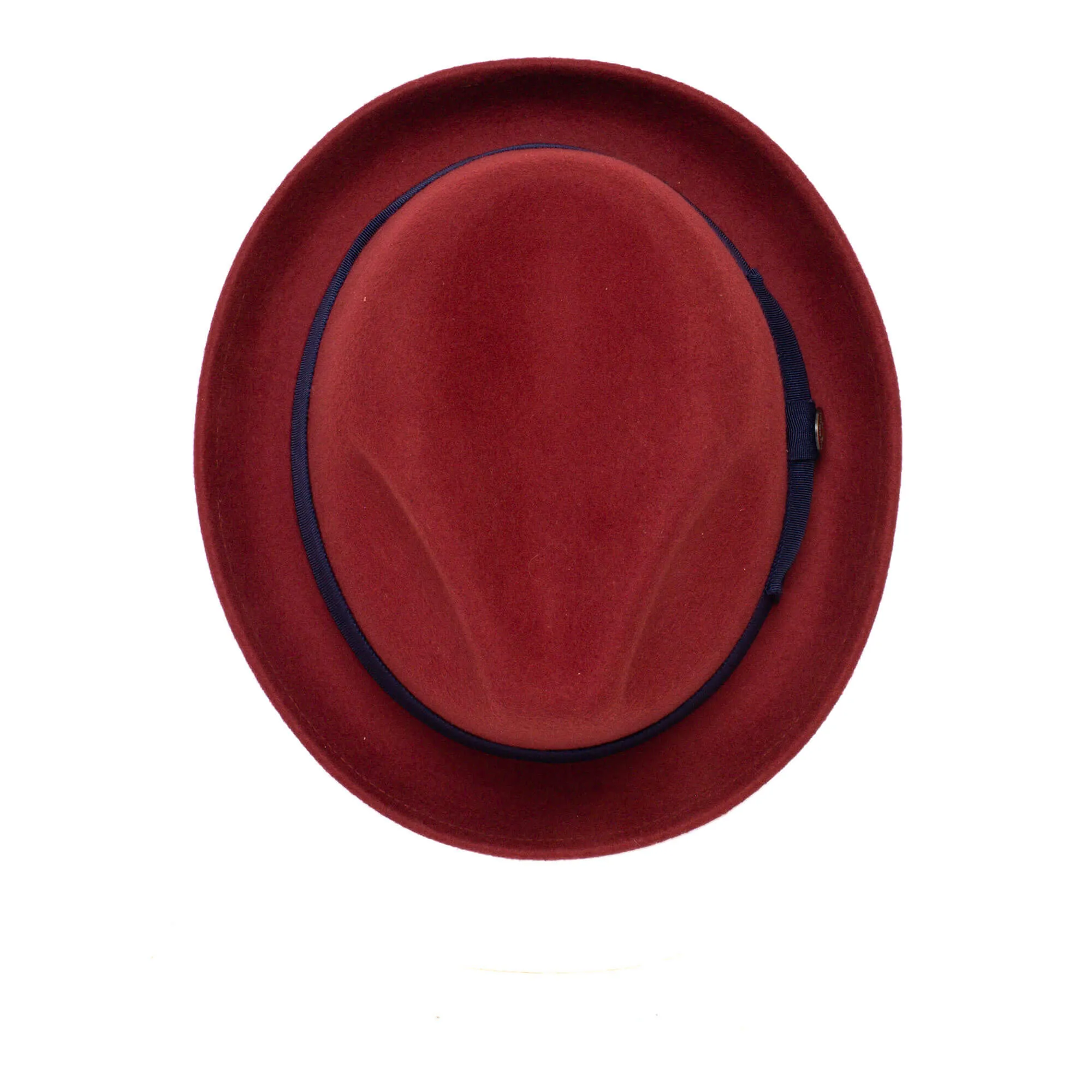 Classic Pork Pie Fedora Hat-Navy