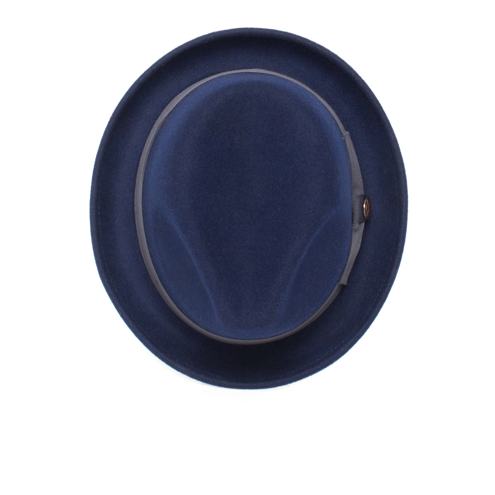 Classic Pork Pie Fedora Hat-Navy