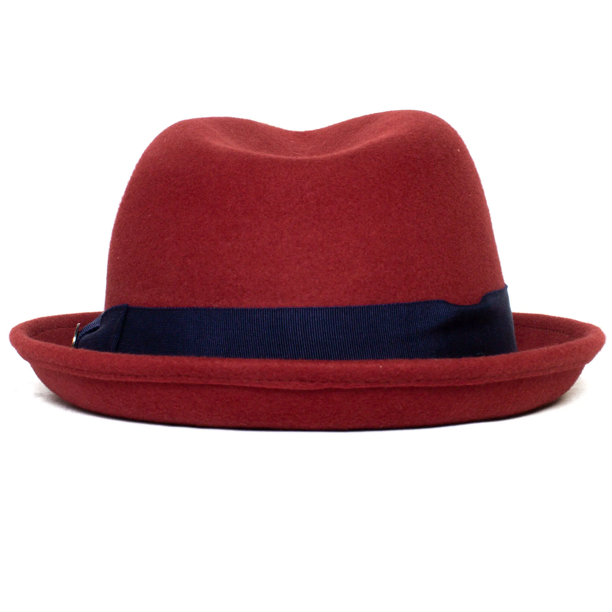 Classic Pork Pie Fedora Hat-Navy