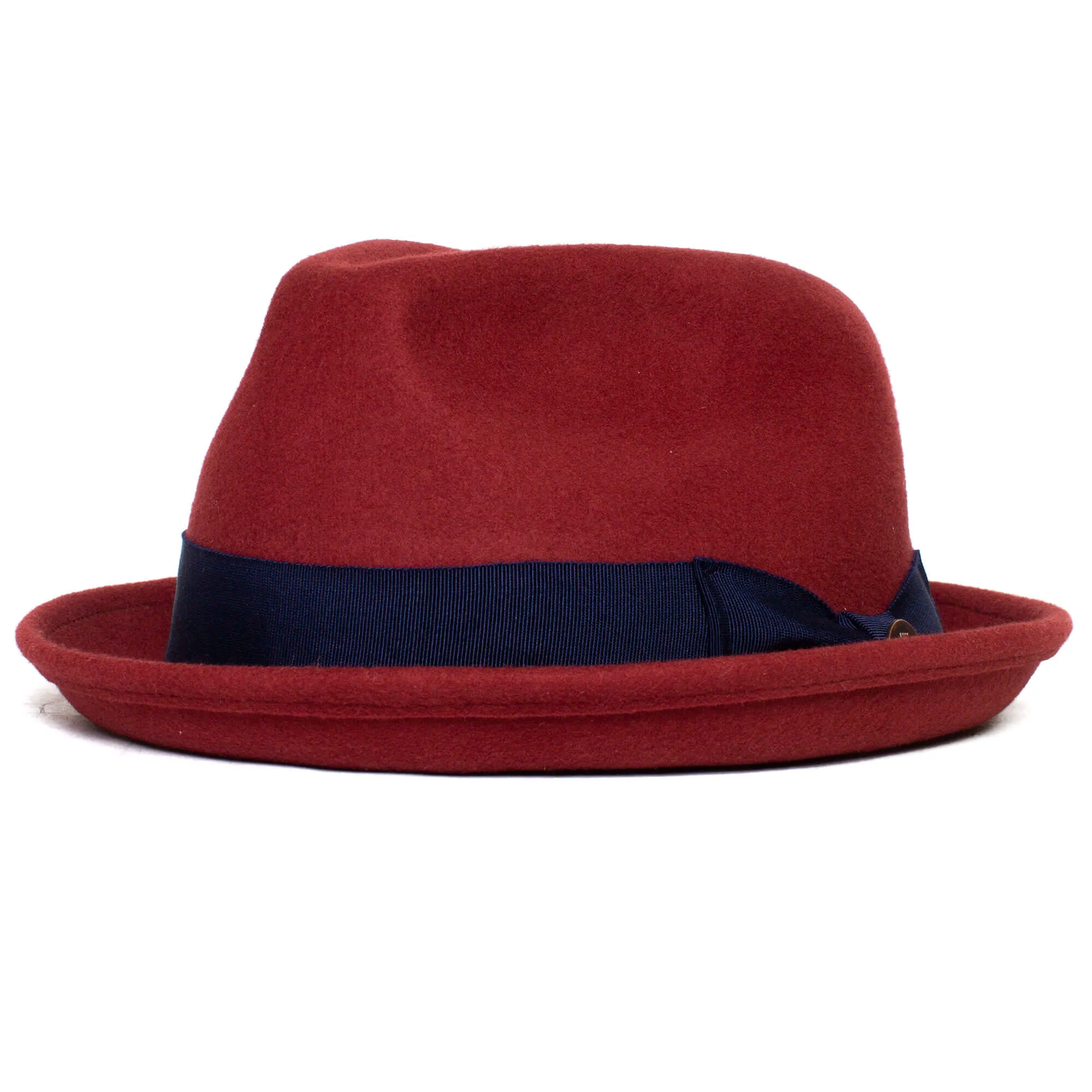 Classic Pork Pie Fedora Hat-Navy