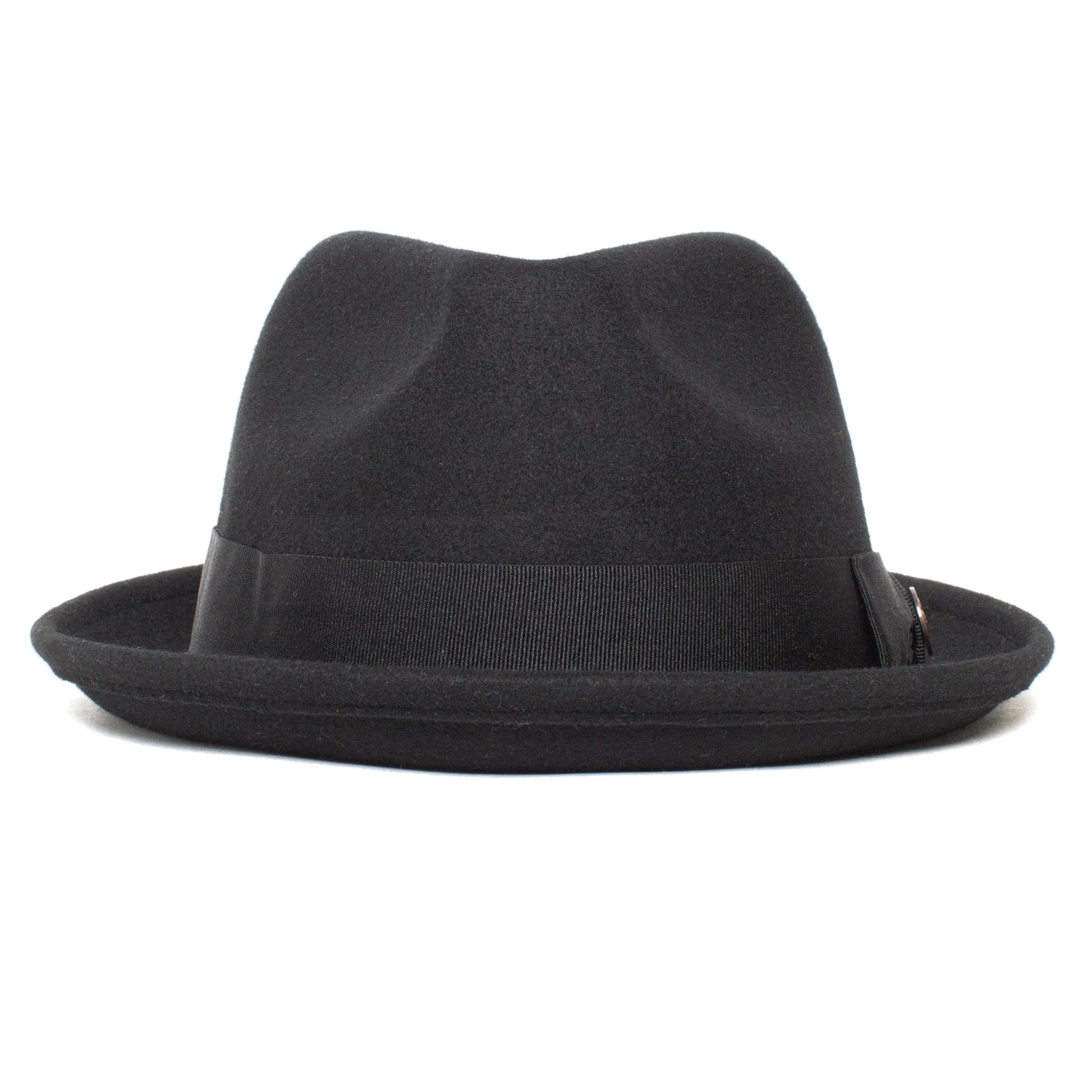 Classic Pork Pie Fedora Hat-Navy