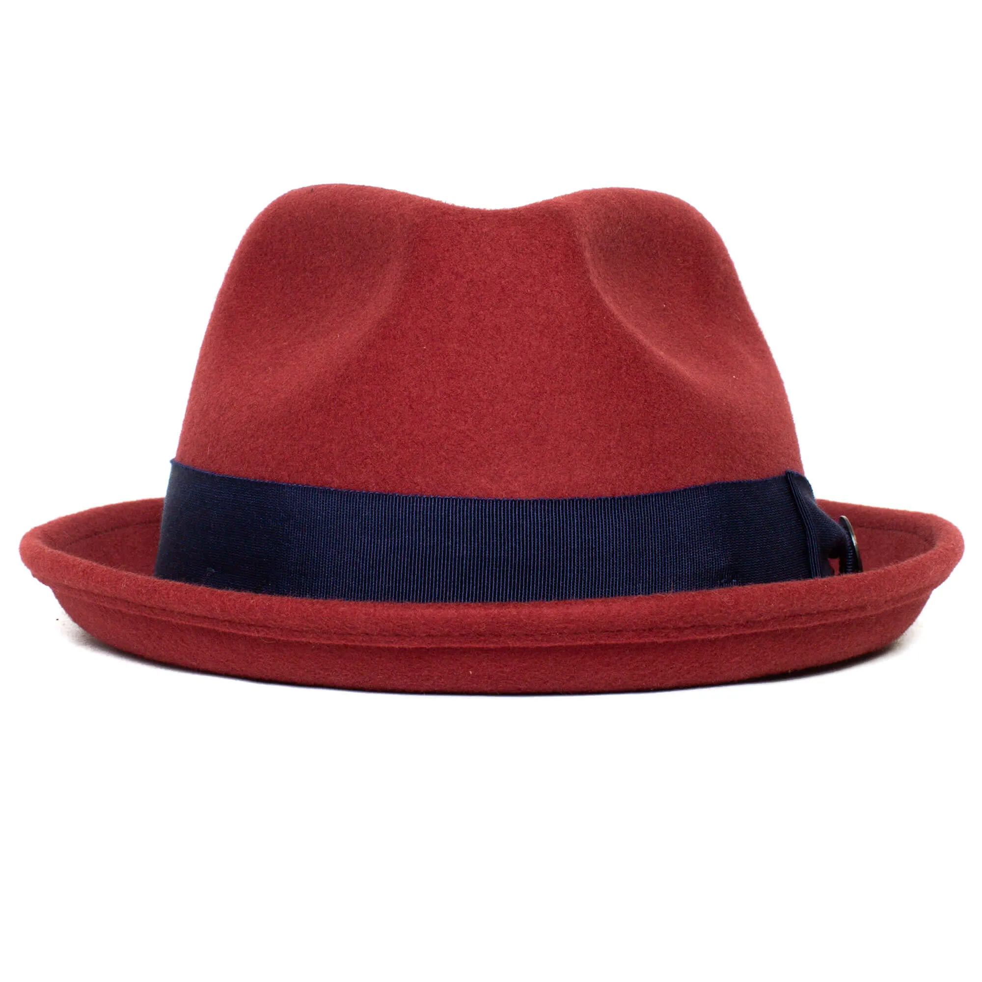 Classic Pork Pie Fedora Hat-Navy