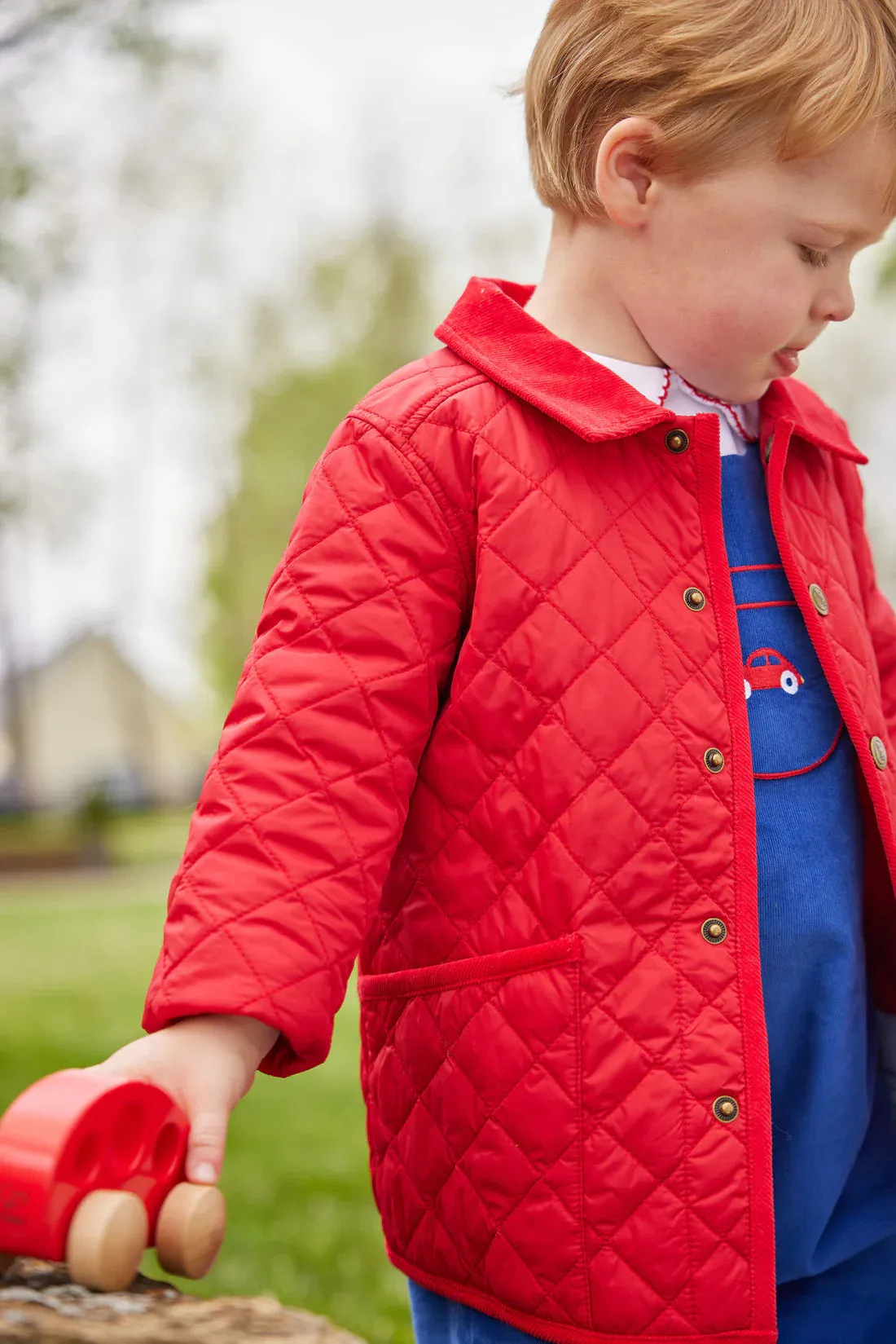 Classic Quilted Jacket - Red