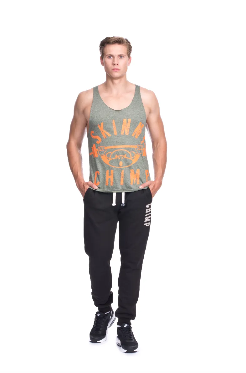 Classic Raw Cut Gym Vest -  Khaki Orange