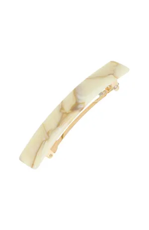 Classic Rectangle Barrette - Carrara