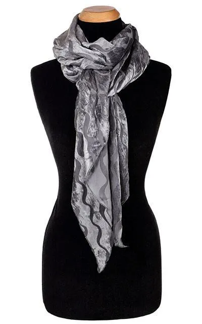 Classic Scarf - Burnout Velvet in Bering Sea - Sold Out!