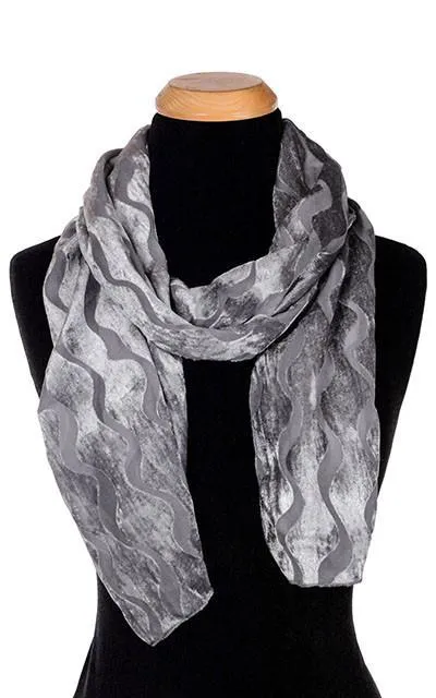 Classic Scarf - Burnout Velvet in Bering Sea - Sold Out!