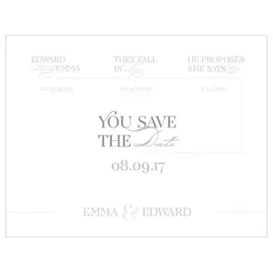 Classic Script Save The Date Card