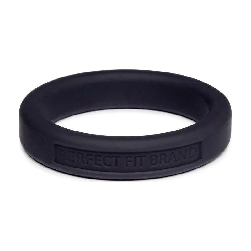 Classic Silicone Medium Stretch Penis Ring 44mm Black