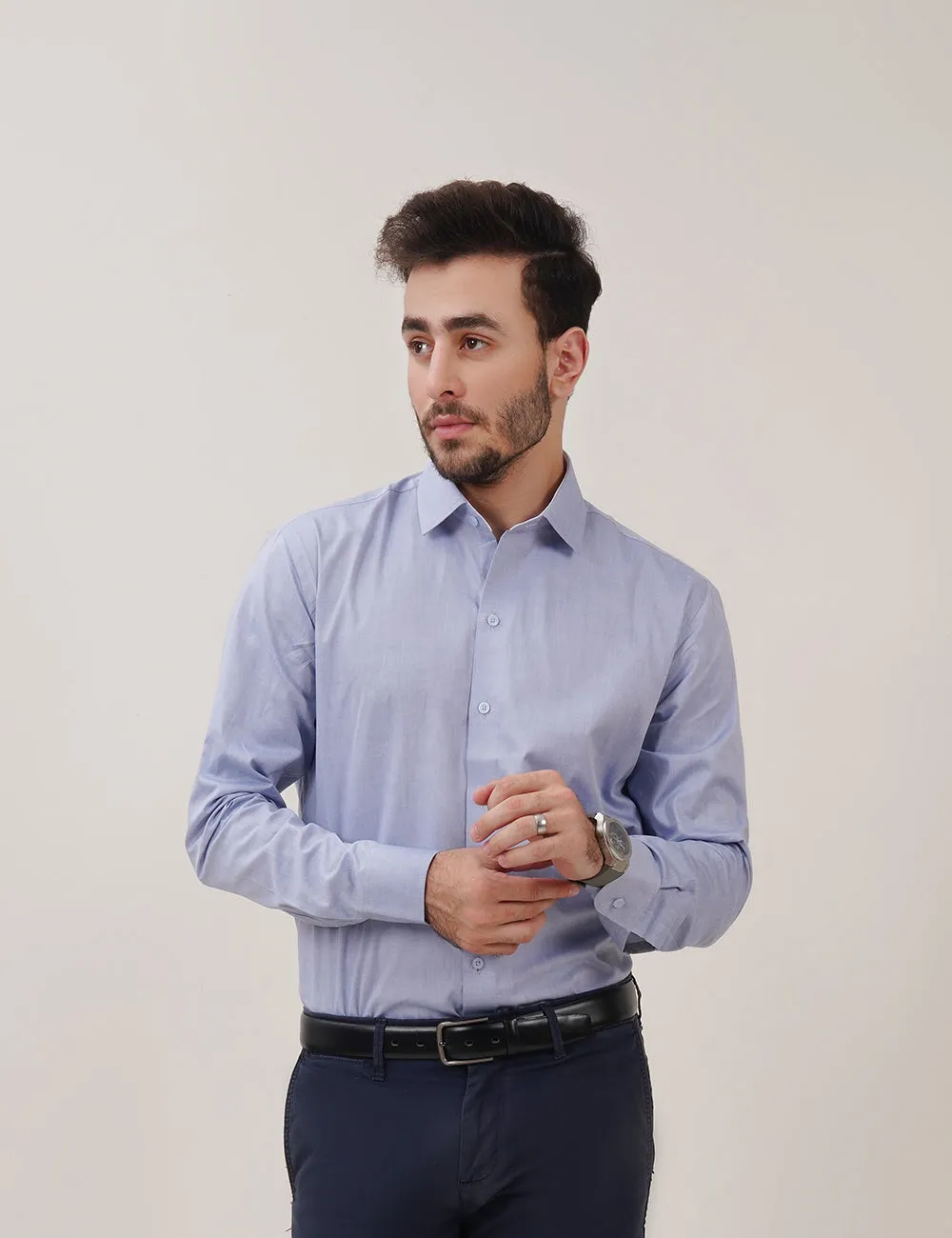 Classic Sky Blue Dress Shirt