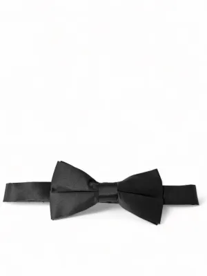 Classic Solid Black Bow Tie