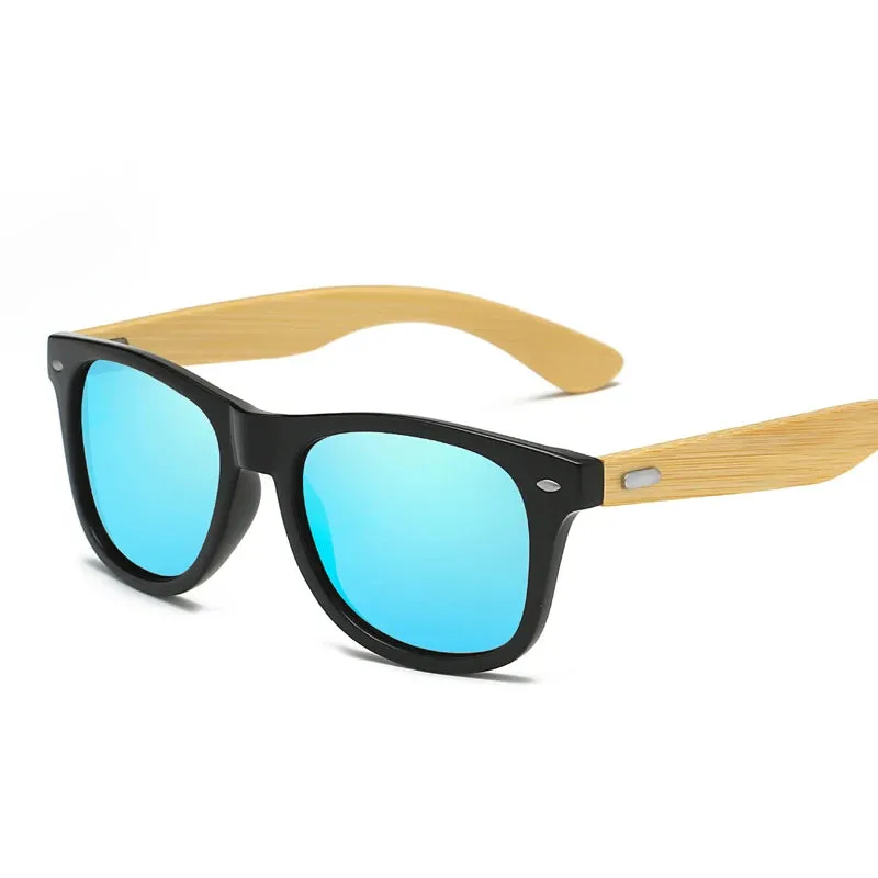 Classic Square Bamboo Wood Sunglasses Men Women High Quality Vintage Driving Fishing Sun Glasses Brand Design Anti-glare Eyewear