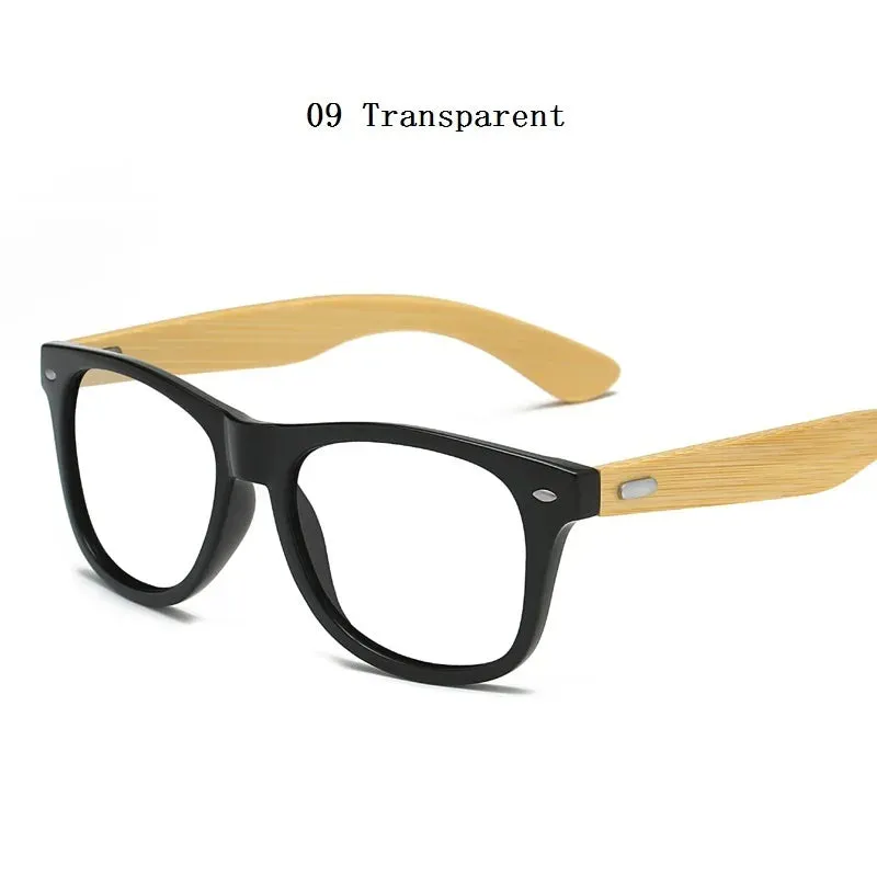 Classic Square Bamboo Wood Sunglasses Men Women High Quality Vintage Driving Fishing Sun Glasses Brand Design Anti-glare Eyewear