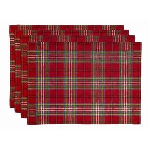 Classic Tartan Plaid Placemats, Set of 4