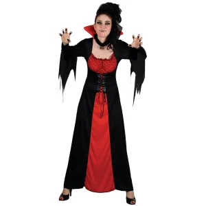 Classic Vampiress Vampire Womens Fancy Dress Halloween Party