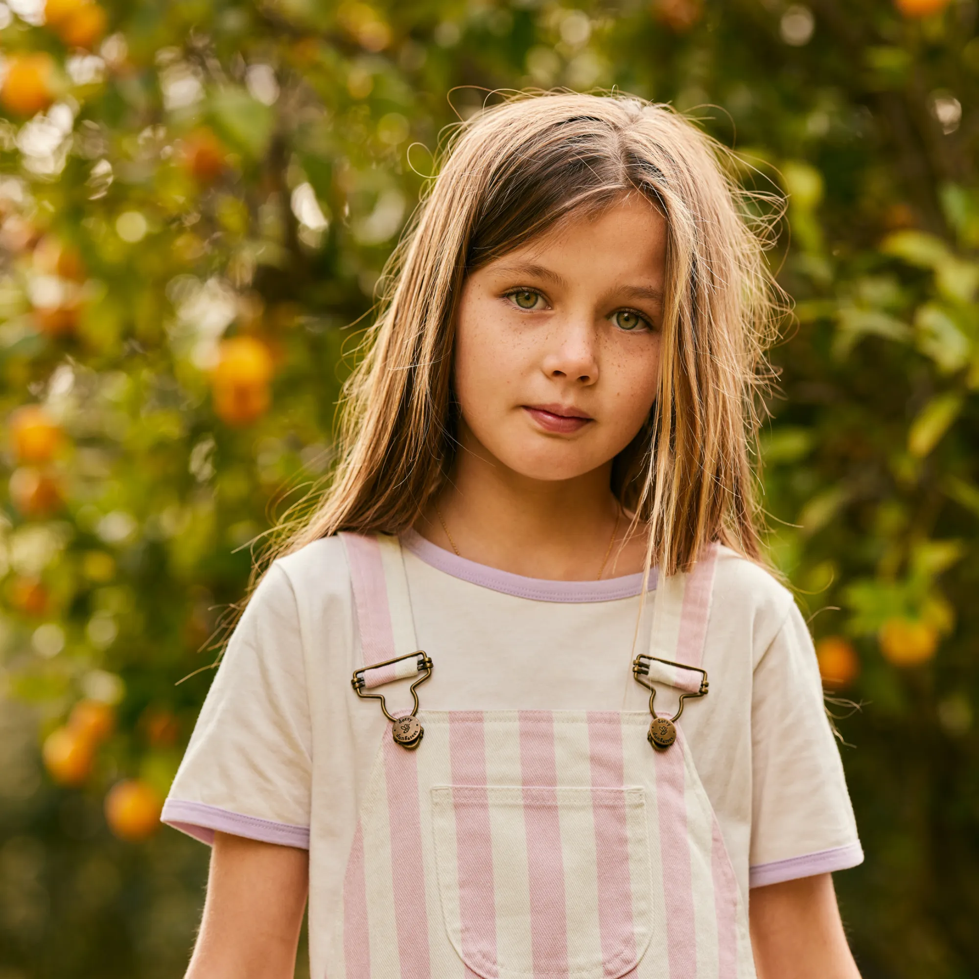 Classic Wide Stripe Denim Overalls - Pink