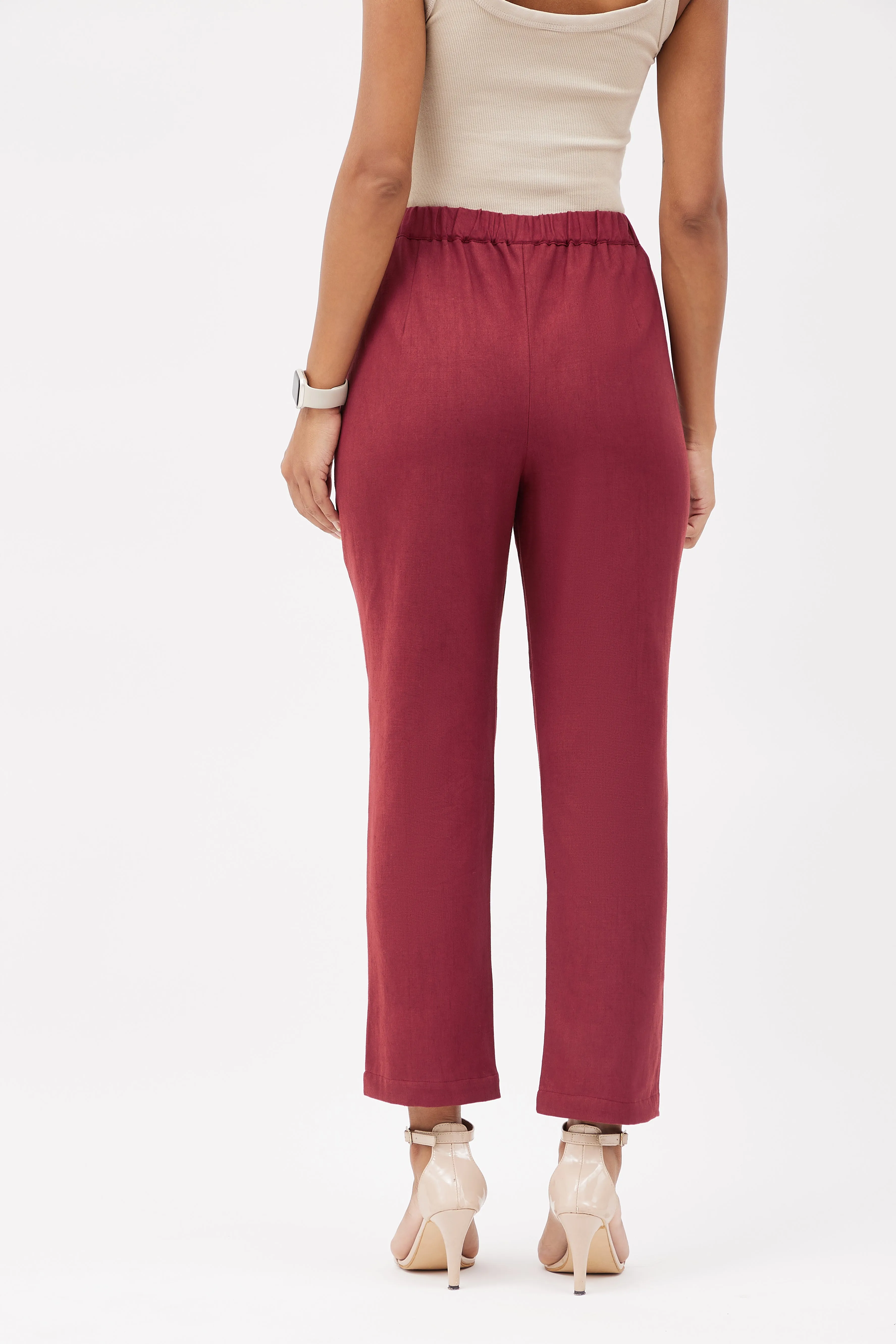 Classic Work Blazer & Trouser Set - Maroon