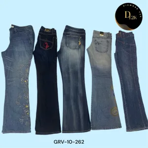 Classic Y2K Flare Jeans – Retro Vibes (GRV-10-262)