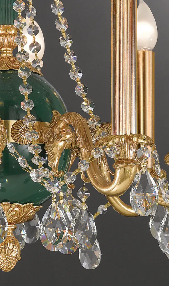 Classical 8 Arm Emerald Green Chandelier