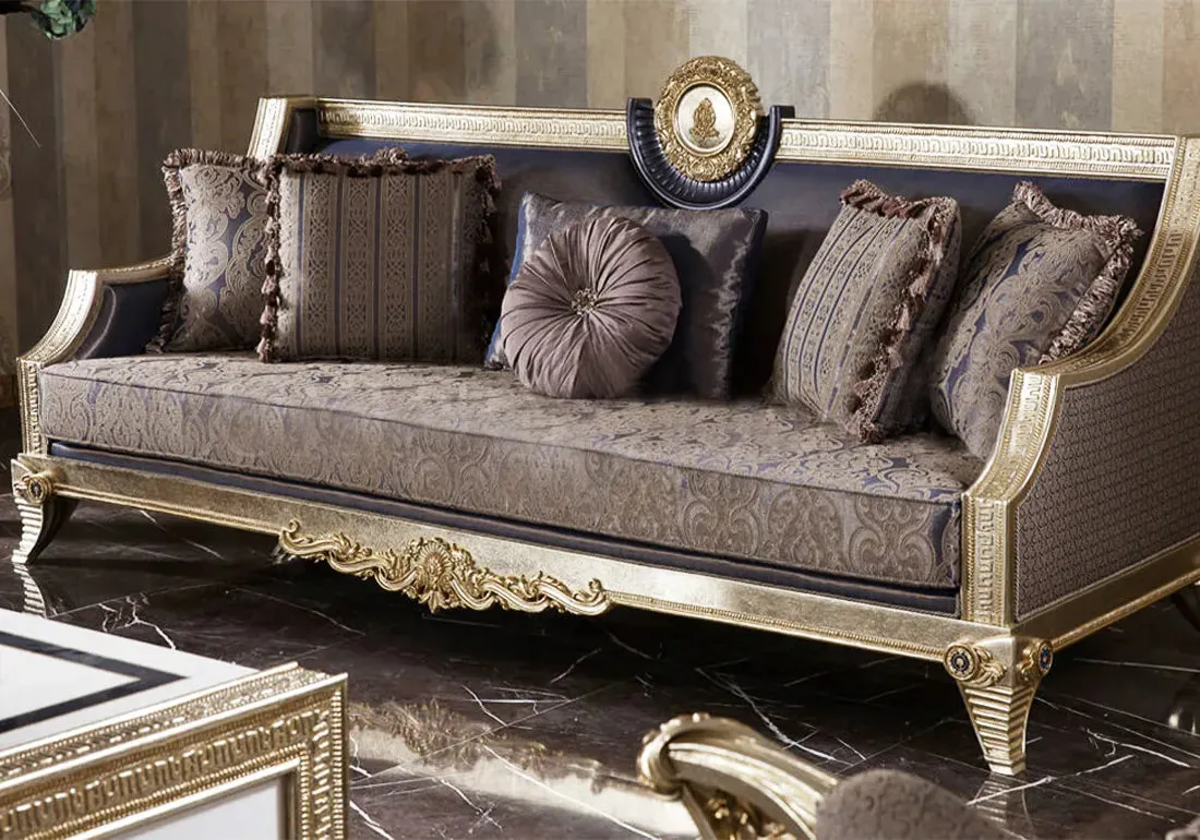 Classical and Luxurious Teakwood Feriye Sofa Set