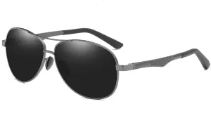 Classy Men Black Polarized Pilot Sunglasses