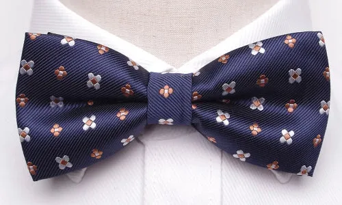 Classy Men Blue Flower Bow Tie