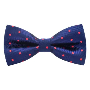 Classy Men Blue Red Dotted Bow Tie