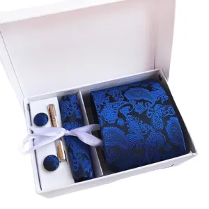 Classy Men Box - Royal Blue Paisley