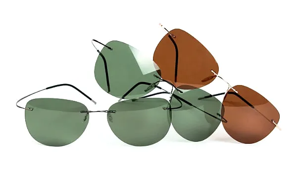 Classy Men Brown Lightweight Aviator Sunglasses