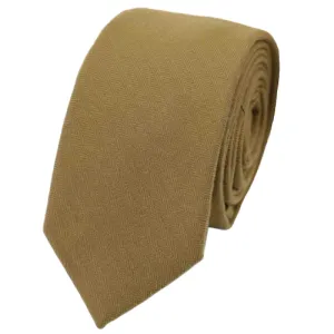 Classy Men Camel Cotton Necktie