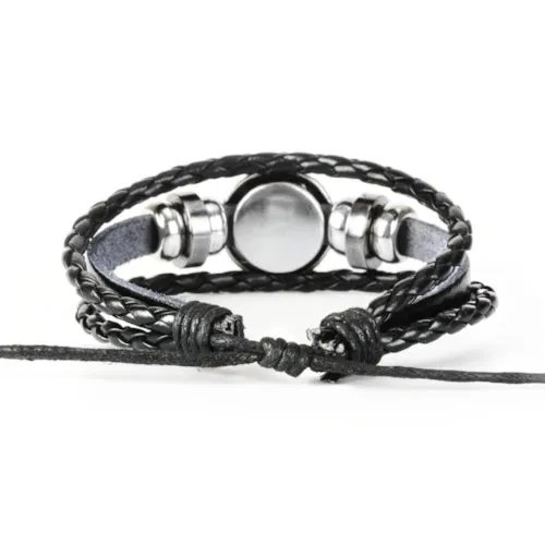 Classy Men Cancer Zodiac Symbol Bracelet