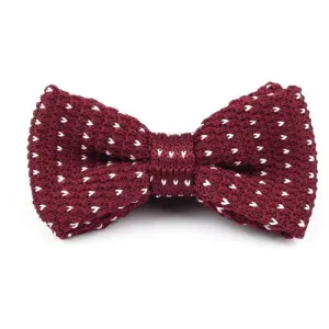 Classy Men Knitted Bow Tie Red