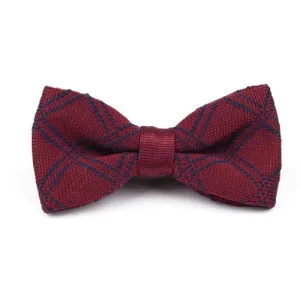 Classy Men Knitted Bow Tie Wine