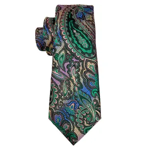 Classy Men Multicolor Paisley Silk Tie