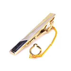 Classy Men Tie Clip With Chain