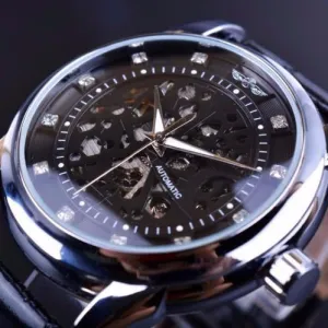 Classy Men Watch Royal Black/Silver