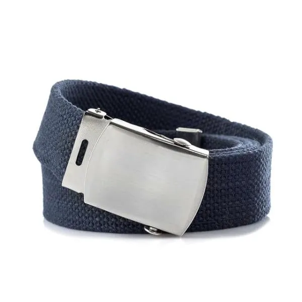 Classy Men Web Belt Blue