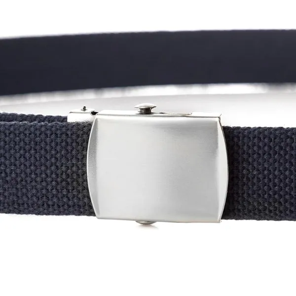 Classy Men Web Belt Blue