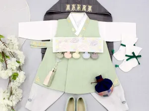 Classy Prince Baby Boy Hanbok in Light Green