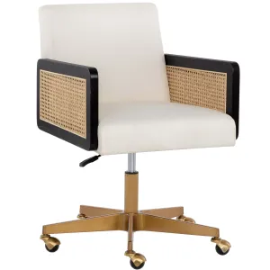 Claudette Office Chair, Linoso Ivory