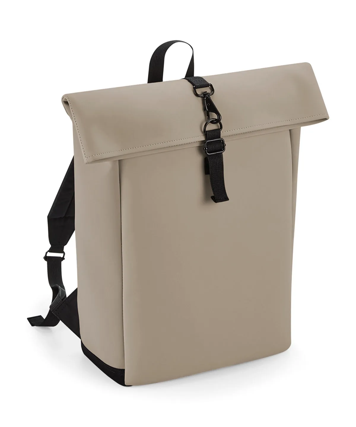 Clay - Matte PU rolltop backpack